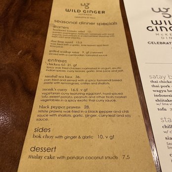 Wild Ginger - Menu - Thai Near Me - Seattle, Washington Wild Ginger - Menu - Thai Near Me - Seattle, Washington