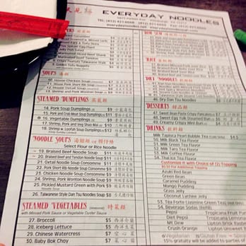 Everyday Noodles - The menu and the Chinese style ordering: mark the dishes you want with a pencil - Chinese Near Me - Pittsburgh, Pennsylvania Everyday Noodles - The menu and the Chinese style ordering: mark the dishes you want with a pencil - Chinese Near Me - Pittsburgh, Pennsylvania