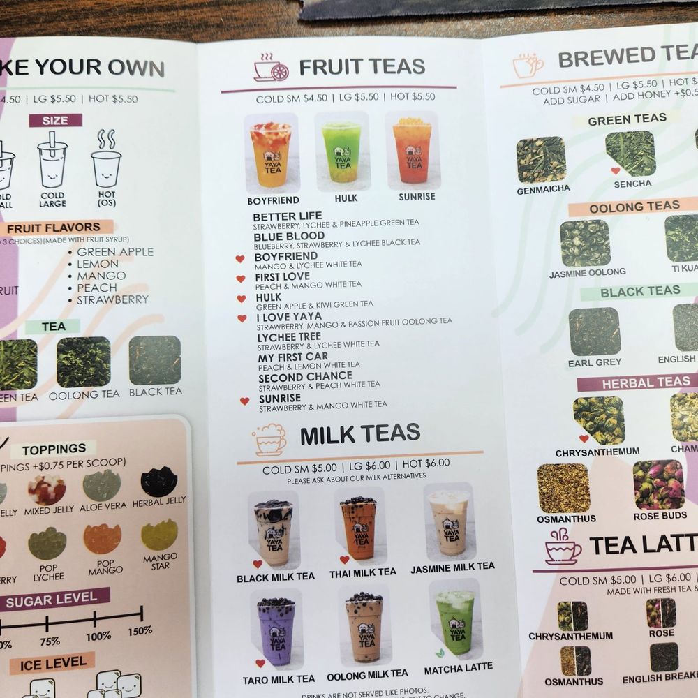 Yaya Tea - Hicksville - Menu. - Bubble Tea Near Me - Hicksville, New York Yaya Tea - Hicksville - Menu. - Bubble Tea Near Me - Hicksville, New York