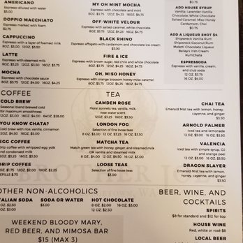 Brother Joe - Drinks menu includes a weekend mimosa bar - Coffee & Tea Near Me - Seattle, Washington Brother Joe - Drinks menu includes a weekend mimosa bar - Coffee & Tea Near Me - Seattle, Washington
