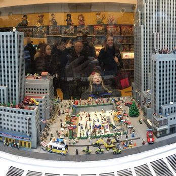 Rockefeller Center - The magic of Legoland. A Rockefeller Center Lego display and a joyous child's appreciation. - Shopping Centers Near Me - New York, New York