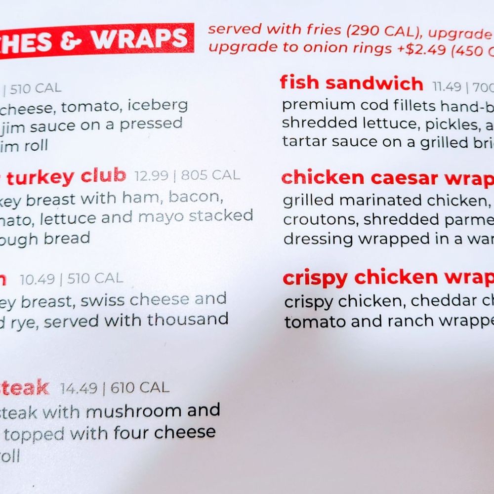 Regular menu Regular menu
