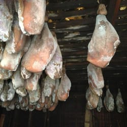VIP Tour! This is the Curing Barn where they told me how they make their Homemade Dry-Cured Hams!