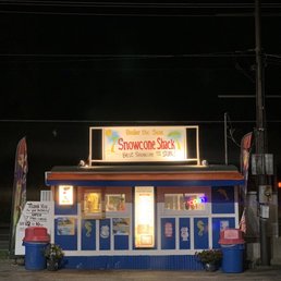 Under the Sun Snowcone Shack on a summer night. Under the Sun Snowcone Shack on a summer night.