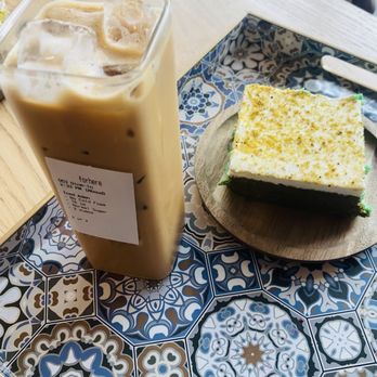 Qamaria Coffee - Iced Aden, Pistachio Milk Cake - Coffee & Tea Near Me - Fullerton, California Qamaria Coffee - Iced Aden, Pistachio Milk Cake - Coffee & Tea Near Me - Fullerton, California