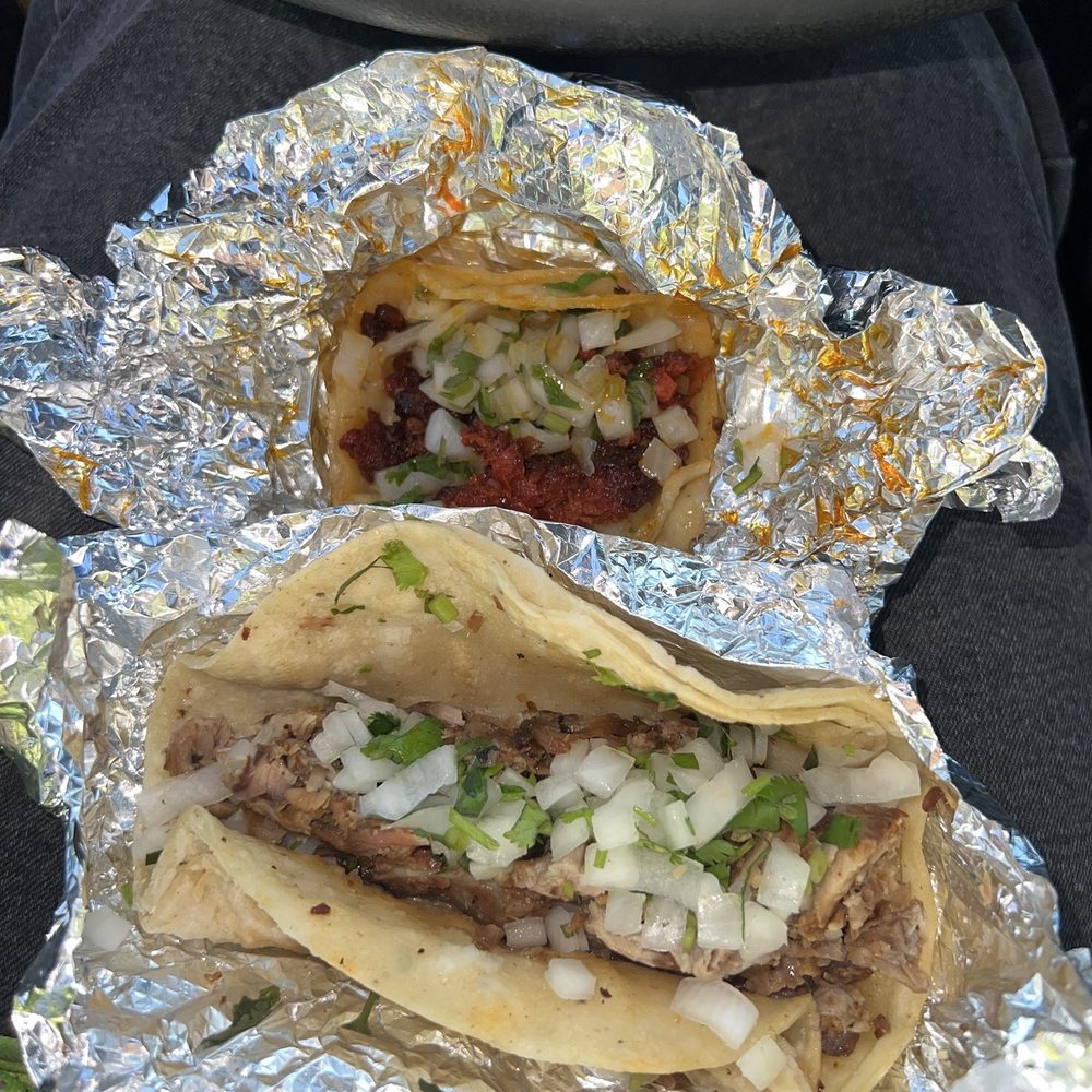 Chorizo and Carnitas Tacos