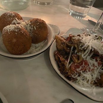 Cafe Spaghetti - Rice Balls Crispy Brussel Sprouts, Pepperoni, Garlic Vin - Italian Near Me - Brooklyn, New York