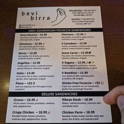 Bevi Birra - Bevi Birra menu