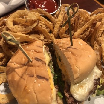 Ritcey East - Burger and onion rings. - Burgers Near Me - Watertown, Massachusetts