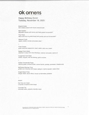 Menu photo 3 Ok Omens Portland, OR