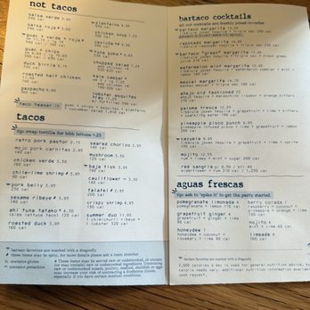 Bartaco - Menu - Tacos Near Me - Charleston, South Carolina