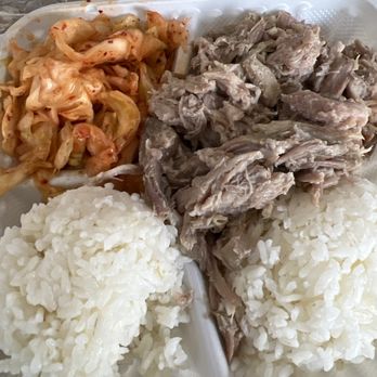 KJ's Local Grindz - Kalua pork with kim chee - Chicken Shop Near Me - Kaneohe, Hawaii