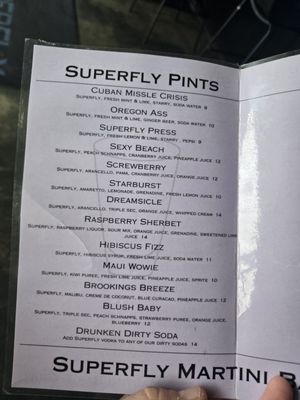 Menu photo 2 Superfly Martini Bar and Grill Brookings, OR