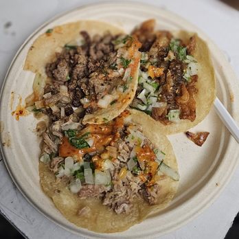 Dirty Taco GCT - Duck skin taco? Grandmas steak taco and pork taco. - Tacos Near Me - New York, New York Dirty Taco GCT - Duck skin taco? Grandmas steak taco and pork taco. - Tacos Near Me - New York, New York
