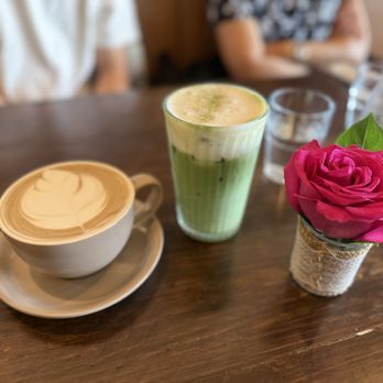 Namu Kitchen - Hojicha Latte, Matcha Latte with Agave Sea Salt Cloud Top - Breakfast & Brunch Near Me - West Covina, California Namu Kitchen - Hojicha Latte, Matcha Latte with Agave Sea Salt Cloud Top - Breakfast & Brunch Near Me - West Covina, California