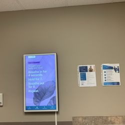 Deighton Family Practice - Health advocacy education on a changing monitor and posted on the wall in the exam room while you wait to be seen by the staff.