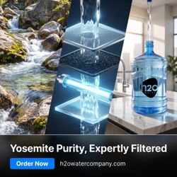 H2O Water Company - Experience Yosemite Purity! We offer expertly filtered bottled water delivery for Bay Area homes and businesses. Order yours today.