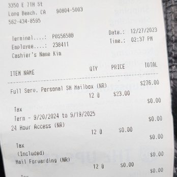 The UPS Store - Date discrepancy and issues with renewing my mailbox. - Shipping Centers Near Me - Long Beach, California