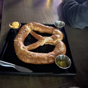 28 Mile Distilling - Pretzel with three dips - Cocktail Bars Near Me - Highwood, Illinois 28 Mile Distilling - Pretzel with three dips - Cocktail Bars Near Me - Highwood, Illinois