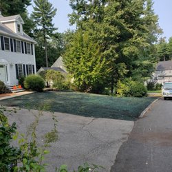 Metro West Landscape & Design - Hydroseed after dethatch / core aerate/ top dress