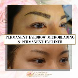 Victoria Knight Aesthetics - Microblading to fill in hair she had lost and a subtle Permanent Eyeliner.