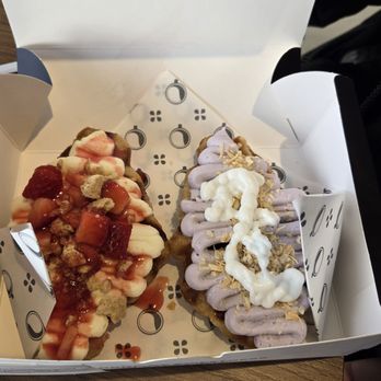 Giot - Strawberry cheesecake croffle and ube croffle - Coffee & Tea Near Me - Richfield, Minnesota