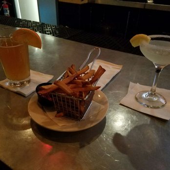 Highline RxR - Blue moon, plain side of fries, and mint lemon drop - American Near Me - Arlington, Virginia Highline RxR - Blue moon, plain side of fries, and mint lemon drop - American Near Me - Arlington, Virginia