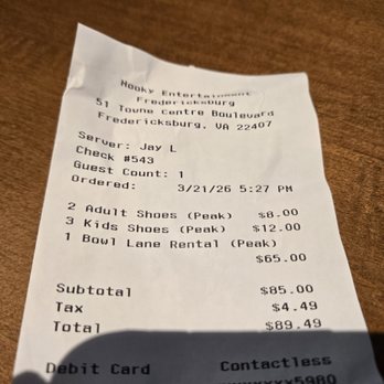 Hooky - Price for family of 5, for only 1 hour of bowling. - Cinema Near Me - Fredericksburg, Virginia