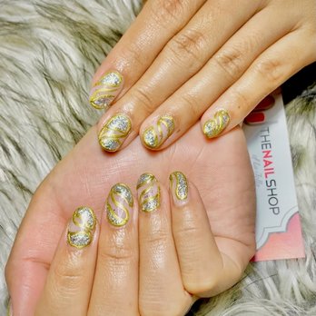 The Nail Shop - Gold and silver sparkle swirls! - Nail Salons Near Me - La Jolla, California