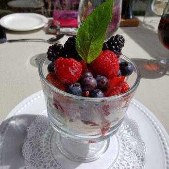 The Oyster Bar - Mixed berry pavlova with a port wine reduction - Seafood Near Me - Bow, Washington