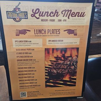 Freddie Paul's Steakhouse - Menu - Barbeque Near Me - Stillwater, Oklahoma