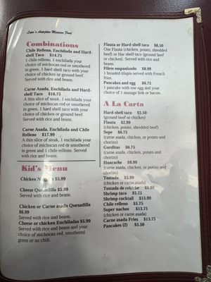 Menu photo 2 Lupe's Antojitos Bernalillo, NM