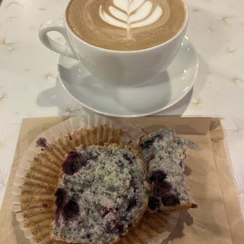 Sunergos Coffee - Blueberry Muffin and large Mocha - Coffee & Tea Near Me - Louisville, Kentucky Sunergos Coffee - Blueberry Muffin and large Mocha - Coffee & Tea Near Me - Louisville, Kentucky