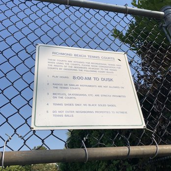 Richmond Beach Community Park - Tennis court usage notes. - Parks Near Me - Shoreline, Washington Richmond Beach Community Park - Tennis court usage notes. - Parks Near Me - Shoreline, Washington