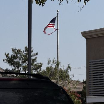 McDonald's - Tattered American flag - Fast Food Near Me - Moreno Valley, California