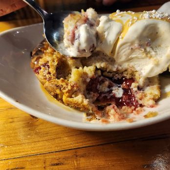 Timber Wood Fire Bistro - Cherry Struessel with vanilla ice cream - Pizza Near Me - Omaha, Nebraska Timber Wood Fire Bistro - Cherry Struessel with vanilla ice cream - Pizza Near Me - Omaha, Nebraska