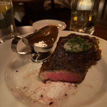 Somerville - NY Bone-In. Perfectly cooked Med Rare but could have used some salt - Steakhouses Near Me - Los Angeles, California Somerville - NY Bone-In. Perfectly cooked Med Rare but could have used some salt - Steakhouses Near Me - Los Angeles, California