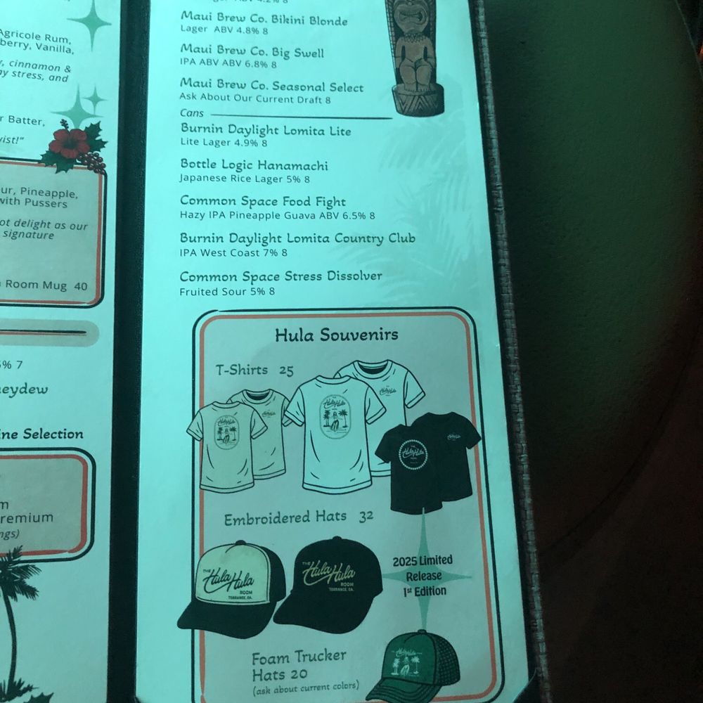The Hula Hula Room - Menu - Tiki Bars Near Me - Torrance, California The Hula Hula Room - Menu - Tiki Bars Near Me - Torrance, California