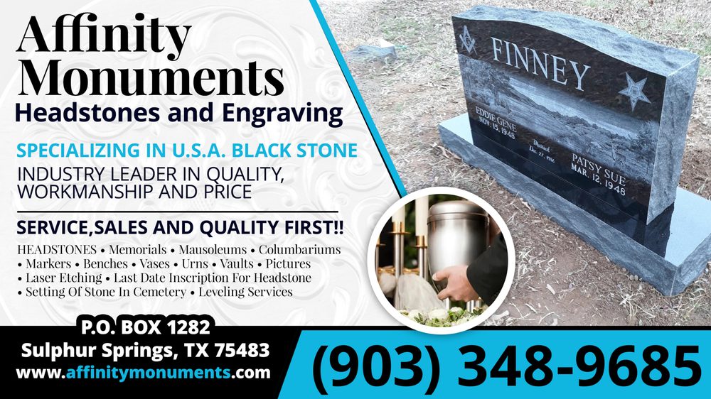 AFFINITY MONUMENTS Updated March 2024 Request a Quote 22 Photos
