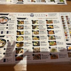 Ramen Hakata - Menu part 1