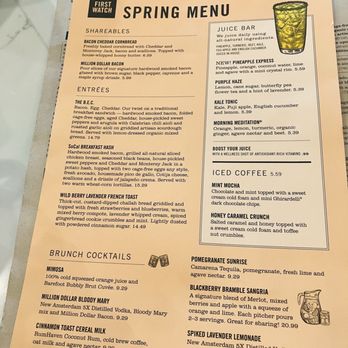 First Watch - Specialty menu - Breakfast & Brunch Near Me - Schaumburg, Illinois