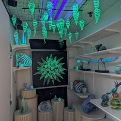 Patterson Glassworks - Glow room for displaying certain pieces