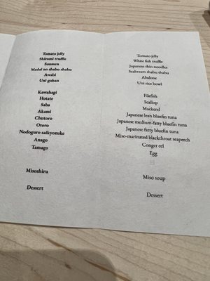 Menu photo 7 Sushi Yugen Toronto, ON Menu photo 7 Sushi Yugen Toronto, ON