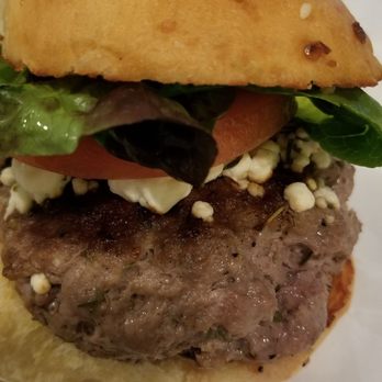Game - Lamb Burger with Goat Cheese on an everything bun. So good! - Burgers Near Me - Louisville, Kentucky Game - Lamb Burger with Goat Cheese on an everything bun. So good! - Burgers Near Me - Louisville, Kentucky
