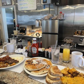 The Cracked Egg Cafe - a counter with breakfast foods - Breakfast & Brunch Near Me - Galloway, New Jersey