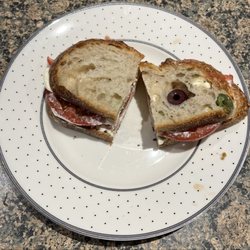 Benchmark Breads - Yum! Heirloom tomato, Hellman's mayo, Icelandic sea salt on your olive herb sourdough. Jersey shore at its best!