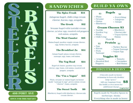 Menu photo 2 Steller Bagels Seward, AK Menu photo 2 Steller Bagels Seward, AK