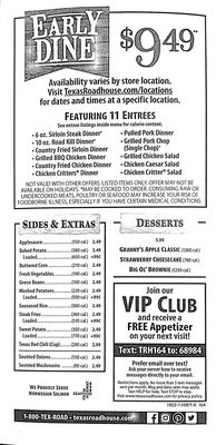 Menu photo 1 Texas Roadhouse Johnson City, TN Menu photo 1 Texas Roadhouse Johnson City, TN