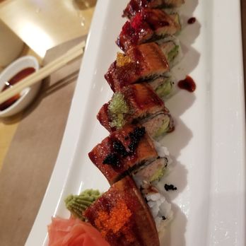 Bamboo - Godzilla roll up close - Japanese Near Me - Bedford, Massachusetts