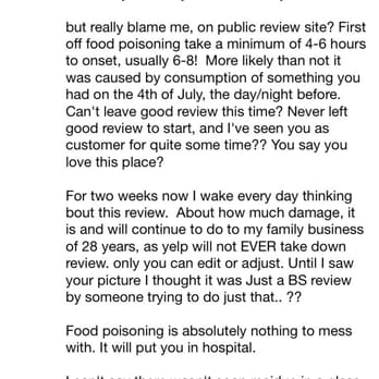 Clancy's - This is how you treat your customers that leave a bad review? So I got sick from eating there. Never dining here again. - Irish Near Me - Sherwood, Oregon Clancy's - This is how you treat your customers that leave a bad review? So I got sick from eating there. Never dining here again. - Irish Near Me - Sherwood, Oregon